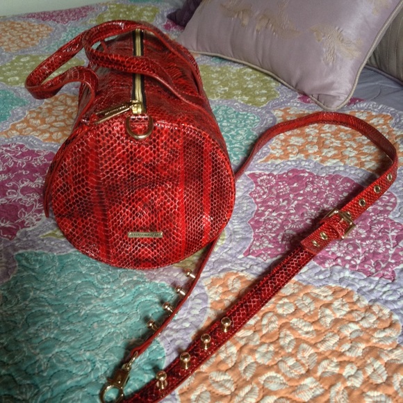🐉REBECCA MINKOFF Reptile Barrel Crossbody Bag 🐉 - Picture 4 of 6